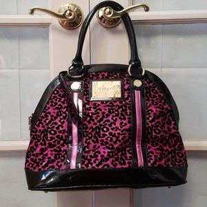 Betsey Johnson animal leopard print satchel